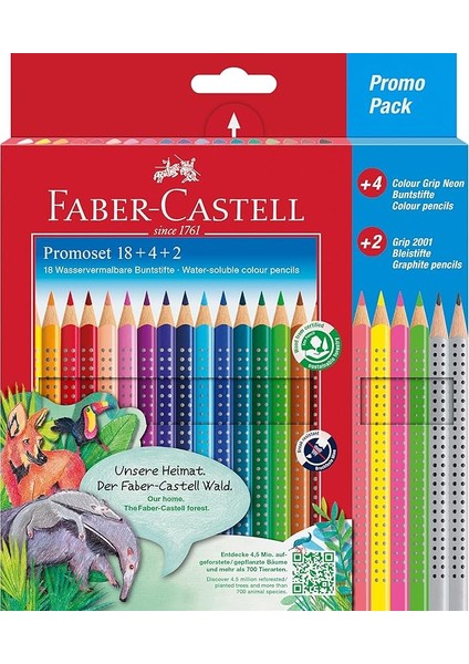 201540 - Çocuklar ve Yetişkinler Için Renkli Kalem Seti, 24 Parça, Üçgen, Kırılmaz, 4 Neon Renk ve 2 Kurşun Kalem Dahil