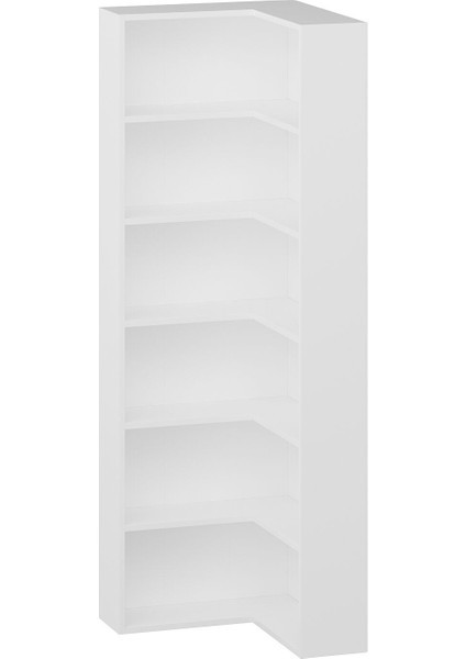 Adel 5 Raflı Köşe Kitaplık - Beyaz indirimleri