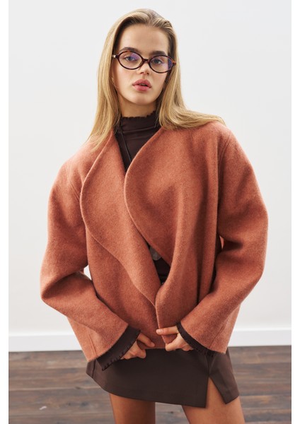 Yünlü Kısa Ceket Kiremit modelleri