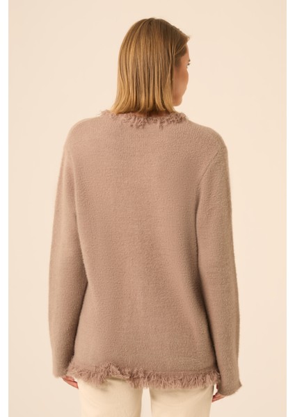 Püskül Detaylı Hırka Kahve 25198 indirimleri