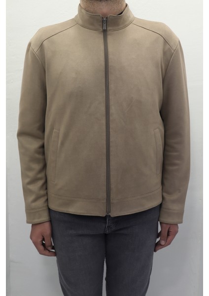 Fistan Store Erkek Hakim Yaka Spor Kesim Normal Kalıp Nubuk Mont