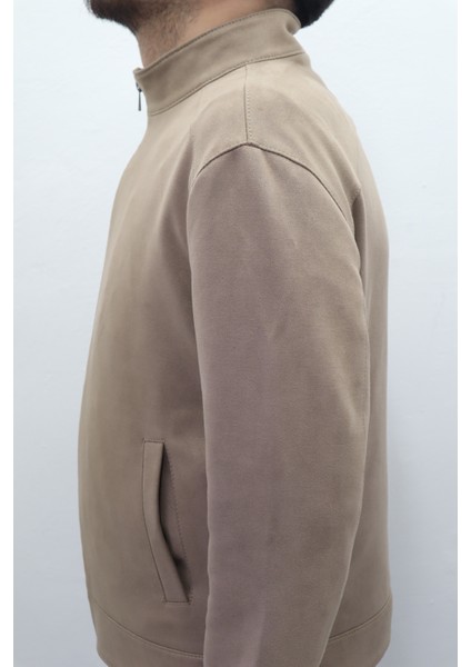 Fistan Store Erkek Hakim Yaka Spor Kesim Normal Kalıp Nubuk Mont modelleri