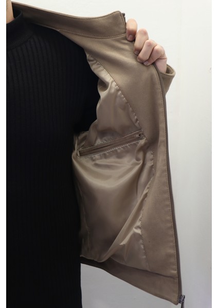 Fistan Store Erkek Hakim Yaka Spor Kesim Normal Kalıp Nubuk Mont fırsatları