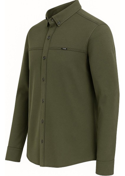 Yxc Uzun Kol Slim Fit Erkek Örme Gömlek - 7437 fiyatları