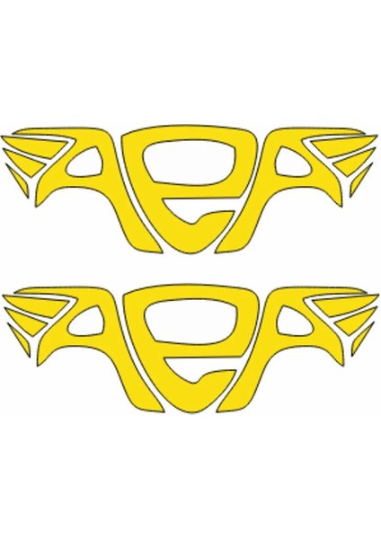 Altın Elbiseli Adam 2 Adet Kask Pc Leptop Motorsiklet Sticker 12*4cm 2 Adet Limon Sarı