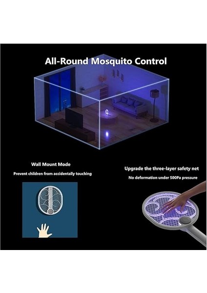 Sinek Öldürücü Raket - Yüksek Voltajlı Sinek, Haşere ve Böcek Öldürücü, Geniş Etki Alanı, Uv Işıklı Güçlü Sinek Öldürücü Raket, Ev Bahçe Kamp Için Kablosuz Elektrikli Sivrisinek Kovucu fırsatları