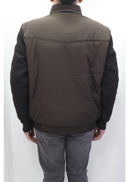 Fistan Store Erkek Hakim Yaka Spor Kesim Normal Kalıp Kolları Çelik Örgü Kışlık Mont indirimleri