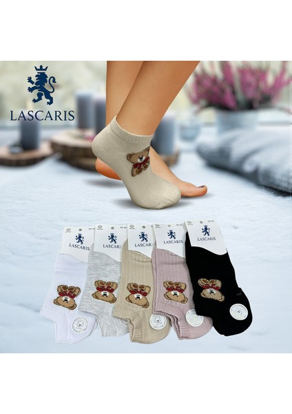 Kadın 12’li Taş Işlemeli Ayıcıklı Sneakers Çorap fiyatları