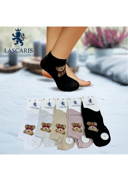 Kadın 12’li Taş Işlemeli Ayıcıklı Sneakers Çorap modelleri