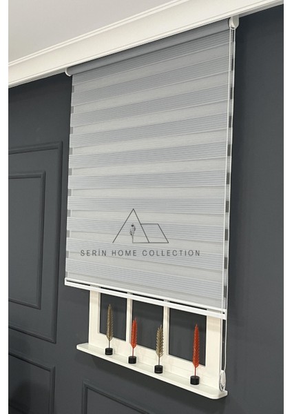 Gri Dar Plise Zebra Stor Perde (Dayanıklı Alüminyum Kasa) fırsatları