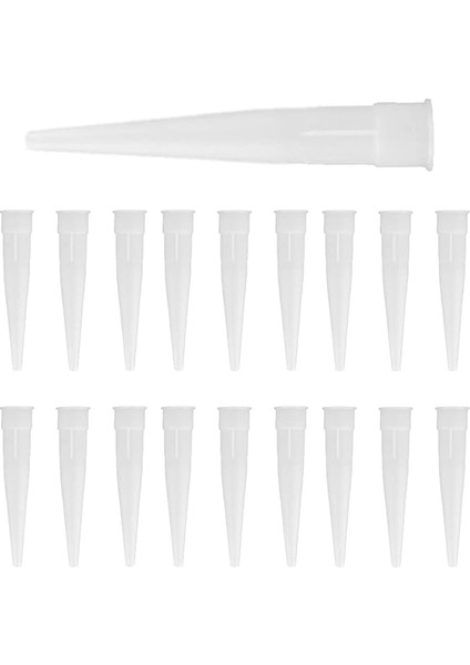 100 Adet Plastik Kalafat Nozulları Kalafat Nozulu Ucu Silikon Tüp Nozul Kalafat Başlıkları Yedek Silikon Macun Nozulları