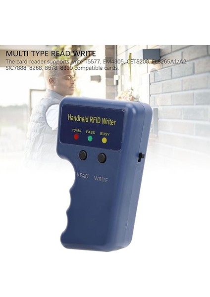 Rfıd Okuyucu Yazıcı, El Tipi 125KHZ Kart Fotokopi Makinesi, 5 Adet T5577 Anahtarlık ve 5 Adet T5577 Kartlı Anahtarlık Fotokopi Makinesi, Yazma T5577, EM4305, CET5200, SIC7888, 8268 modelleri