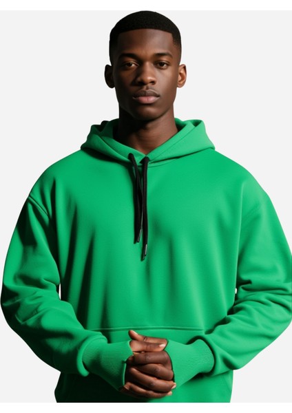 Erkek Kapüşonlu Kanguru Cep 3 Iplik Puf Yumuşacık (Içi Polarlı)