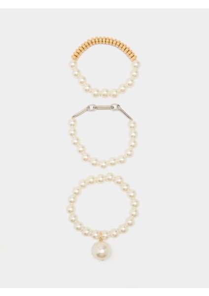 Inci Süslemeli Elastik Bileklik Seti modelleri