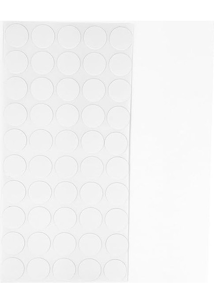 Vida Çivi Gizleyici Tapa 21MM x 50 Parça | Çivi ve Vida Deliği Için Gizleyici Sticker | Kendinden Yapışkanlı Vida Tapası (Beyaz)