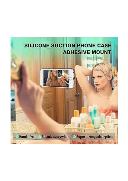 2 Adet Silikon Vantuzlu Telefon Kılıfı, Yapışkanlı Tutucu, Telefon Arka Tarafı, iPhone ve Android Telefon Kılıfı ile Uyumlu fiyatları