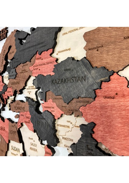 Sahra Ahşap Dünya Haritası indirimleri