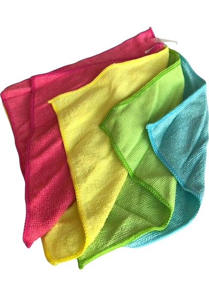 Temizlik Bezleri, Aşındırmaz, Yeniden Kullanılabilir ve Yıkanabilir 4’lü Yüksek Emici, Tüy Bırakmayan Bez, Çizgisiz Mucize Temizlik Bezi, Cam, Araba, Pencere, Ayna 2136