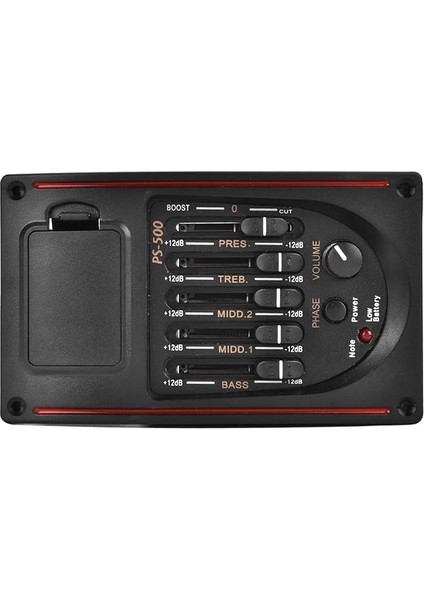 Alıcısı Eq PS-500 5 Pikap, Gitar Alıcısı Akustik Gitar Preampı, Akustik Gitar Preampı Pikap Bandı Ekolayzer Akustik Gitar Aksesuarı Için Dijital Tuner Alıcısı