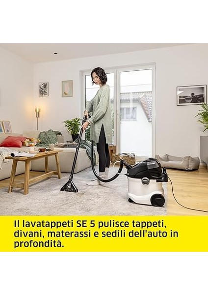 Se 5 Elektrikli Süpürge, Çok Fonksiyonlu 3'ü 1 Arada Ürün, Halı ve Sert Zeminler, Konforlu 2 Tank Sistemi, Beyaz fiyatları