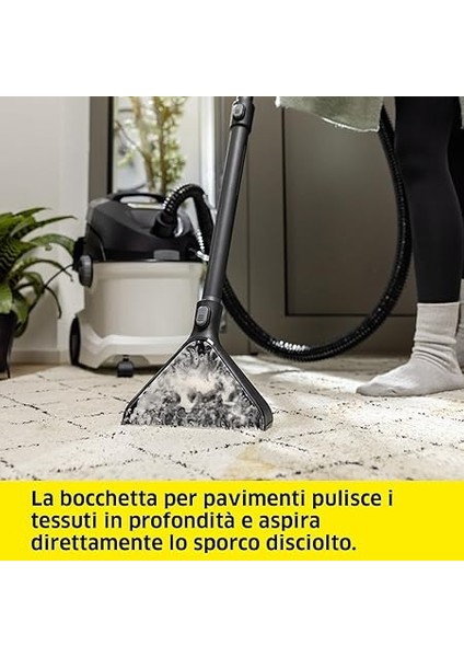 Se 5 Elektrikli Süpürge, Çok Fonksiyonlu 3'ü 1 Arada Ürün, Halı ve Sert Zeminler, Konforlu 2 Tank Sistemi, Beyaz modelleri