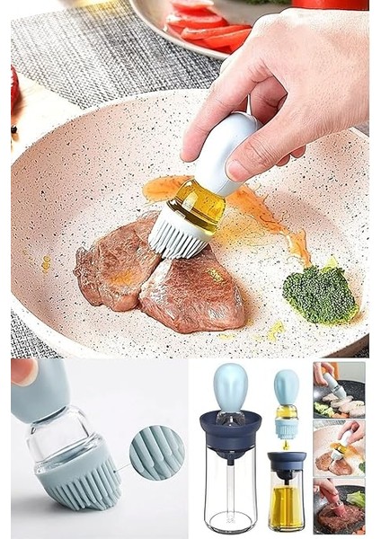 Cam Hazneli Şişe Silikon Yağ Sos Yumurta Fırçası Yağlama Fırçası indirimleri