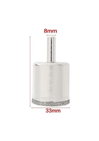 Granit Fayans Porselen Cam 33MM Yuvarlak Delme Pancı Elmas Uçlu Delik Açma Karot Matkap Ucu indirimleri