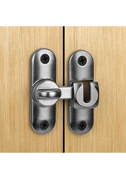 Sürgülü Kapı Kilidi Kapı Kilidi 90/180 Derece Ahşap Kapı Mandalı Bahçe Mutfak Pencereleri Gri fırsatları