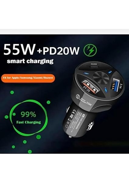 - Araç Şarj Cihazı Oto Çakmaklık, 55W Telefon Şarj Cihazı 3 Girişli Çakmaklık Adaptör CR10 3.1A 20W fiyatları
