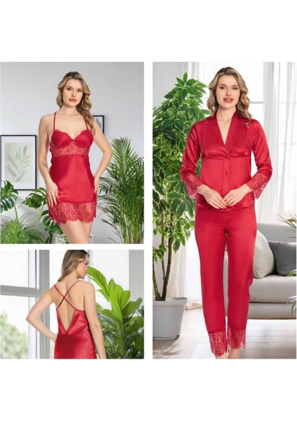 Kadın Saten 6'lı Dantelli Gelin Çeyiz Seti Jw.4r.8k1.mk fiyatları