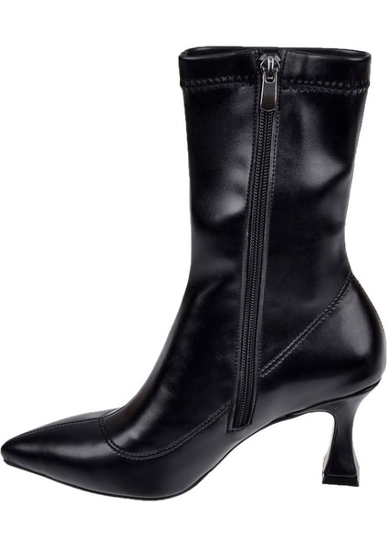 Streç Ince Topuklu Kadın Bot PL-396 Siyah modelleri