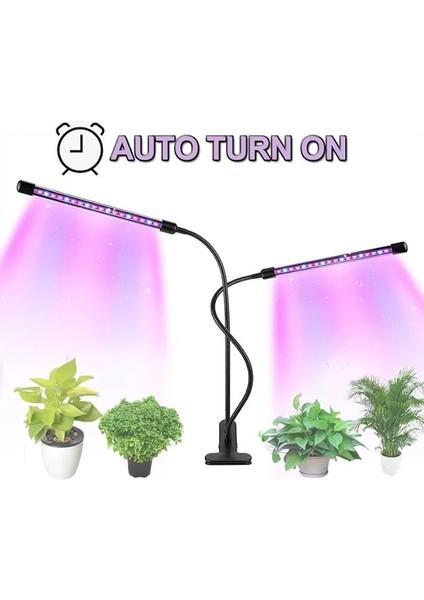 Bitki ve Çiçek Büyütme Işığı LED Aydınlatma Tam Spektrumlu Büyüme Lambası Bitkilerin Ihtiyacı Olan Isı ve Işık 2 Kollu Işık Modu Sy-Led2 indirimleri