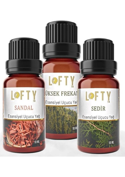 Sedir, Sandal, Yüksek Frekans Uçucu Yağ Buhurdanlık Esansı Oda Kokusu Esansiyel Yağ Buhur Yağı 10ML