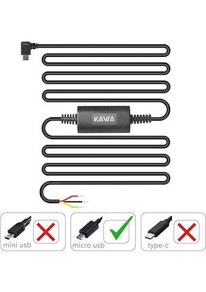 PT01 D5 / D6 Uyumlu Micro USB Park Modu Bağlantı Kiti Akü Sigorta Park Modunda Kayıt Için Bağlantı Kablosu fırsatları