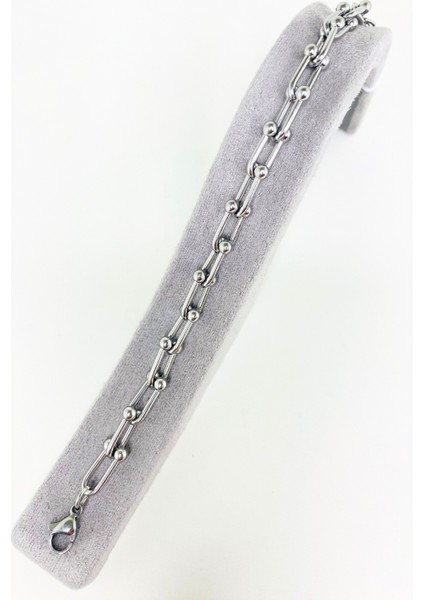 Gümüş Renkli Tiffany Chain Model Çelik Bileklik