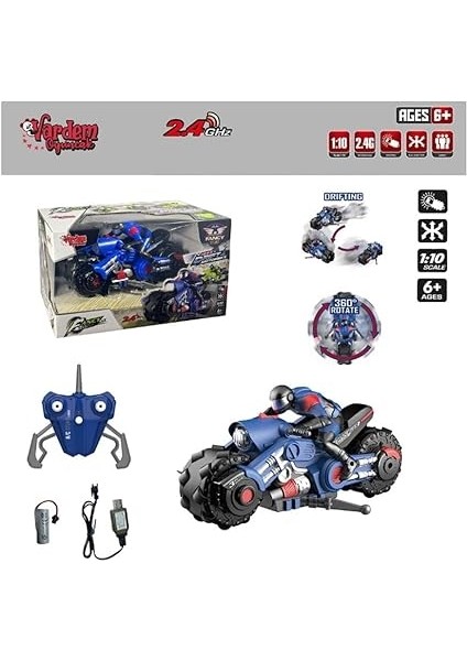 Kumandalı Full Fonksiyon 2.4g Şarjlı 1:10 Drift Motosiklet fırsatları