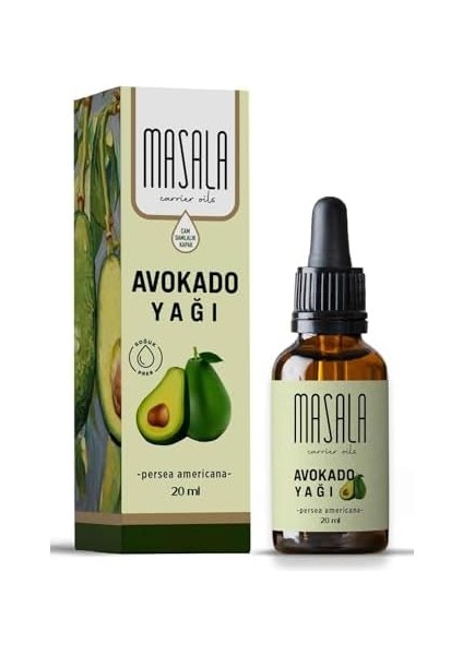 Masala Saf Avokado Yağı 20 Ml. Soğuk Pres (Avocado Oil) fiyatları