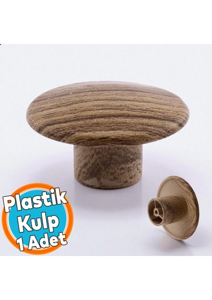 Tek Vidalı Dış Bükey Plastik Düğme Kulp Kubik Doğal Meşe Mobilya Dolap Çekmece Kulpu Kulbu