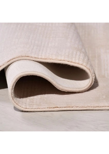 Lalcora Modern Bej Viskon ve Akrilik Pamuk Tabanlı Makine Halısı fırsatları