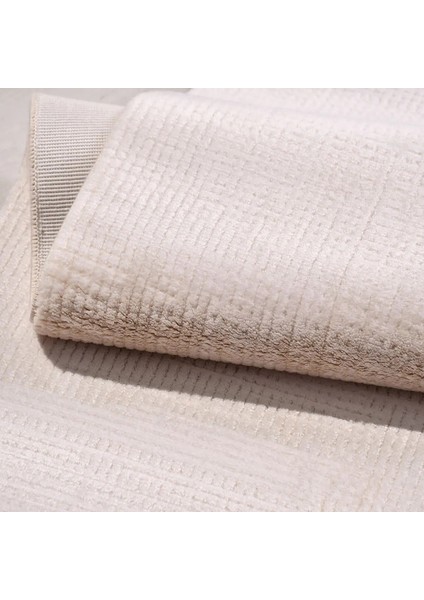 Lalcora Modern Bej Viskon ve Akrilik Pamuk Tabanlı Makine Halısı indirimleri