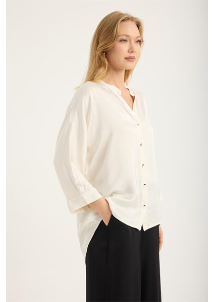 Dik Yaka ¾ Kol Yarasa Gömlek modelleri