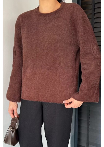 Kadın Bisiklet Yaka Kol Işlemeli Triko Kazak (S-M-L-Xl Beden Uyumludur.) P-00018913 modelleri