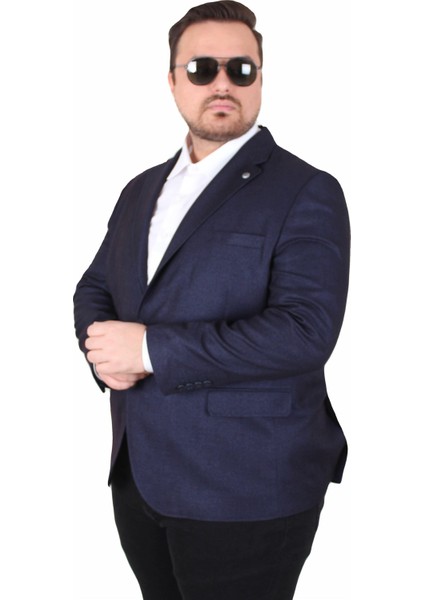 Mocgrande Erkek Büyük Beden 4 Drop Blazer Oskar Ceket 500607 Lacıvert fiyatları