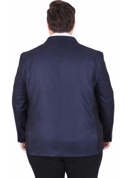 Mocgrande Erkek Büyük Beden 4 Drop Blazer Oskar Ceket 500607 Lacıvert modelleri