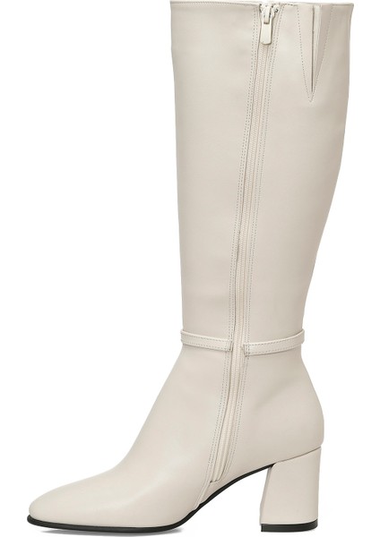 25K-7049 5pr Bej Kadın Topuklu Çizme modelleri