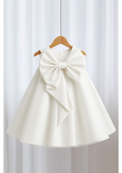 Kız Çocuk Abiye Elbise Büyük Fiyonk Detaylı Özel Gün Parti Elbisesi fırsatları