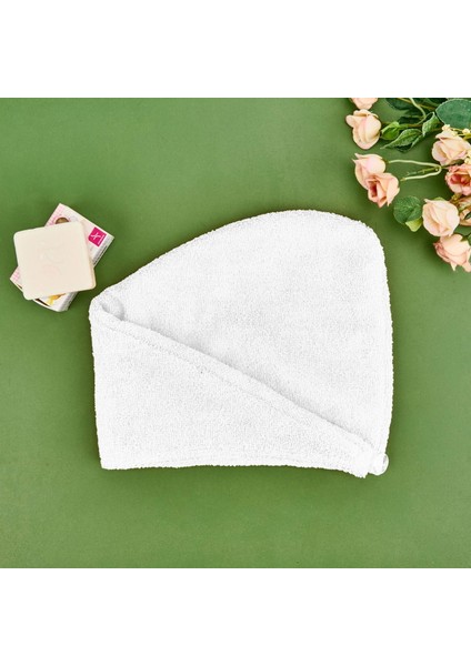 Mikrofiber Saç Havlusu - Beyaz - 57X27 cm