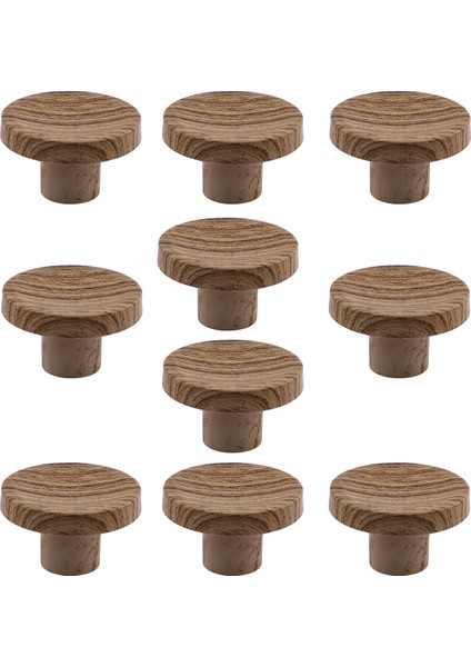 Tek Vidalı (10 Adet) Iç Bükey Plastik Düğme Kulp Kayın Bej Renk Mobilya Dolap Çekmece Kulpu Kulbu indirimleri