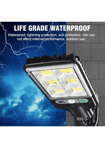 Güneş Enerjili Sokak Lambaları Dış Mekan Otomatik LED Sokak Lambası Su Geçirmez Pır Hareket Sensörü 120 Derece Algılama Bahçeler Için 3 Ayarlanabilir Mod Yollar Şeritler Uzaktan Kumandalı Arka B fırsatları