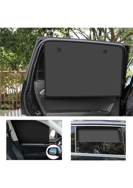 2 Adet Oto Güneşlik Perde - Araç Yan Cam Perdesi - Araba Anne Bebek Emzirme Perdesi